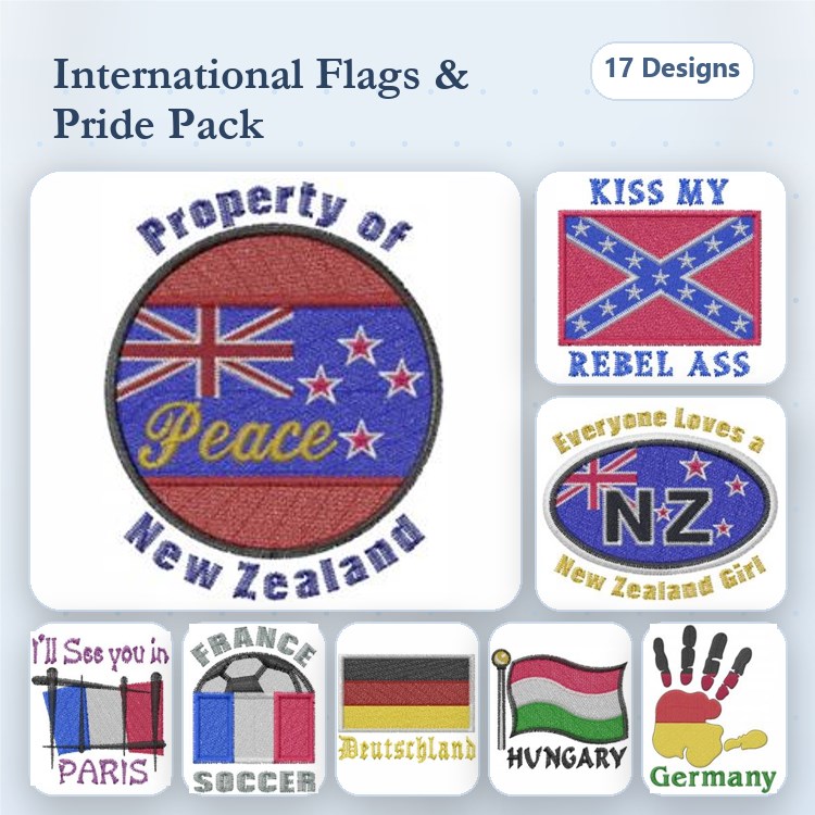 France & Germany Embroidery Bundle – Soccer & Text Designs (19 Designs)