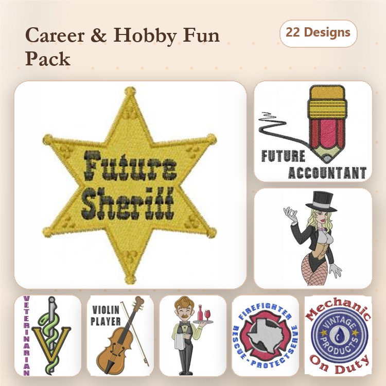 Medical & Career Embroidery Bundle – Nurse, Accountant & More (22 Designs)