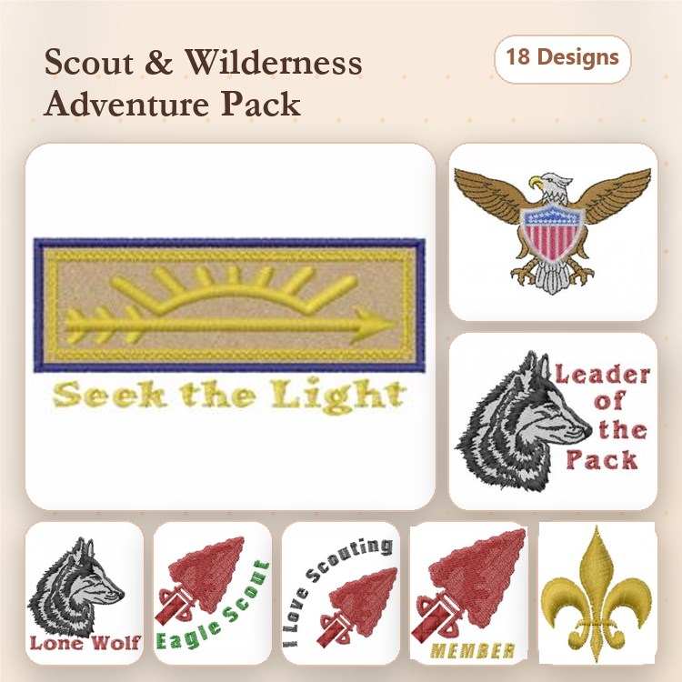 Eagle Scout & Character Counts Embroidery Bundle – Emblems & Badges (20 Designs)