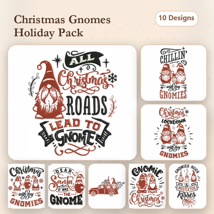 Gnomes Chilling for Christmas