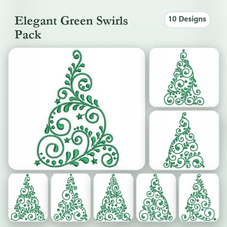 Swirled Christmas Trees