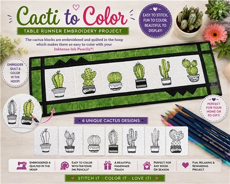 ITH Cactus Quilt Blocks