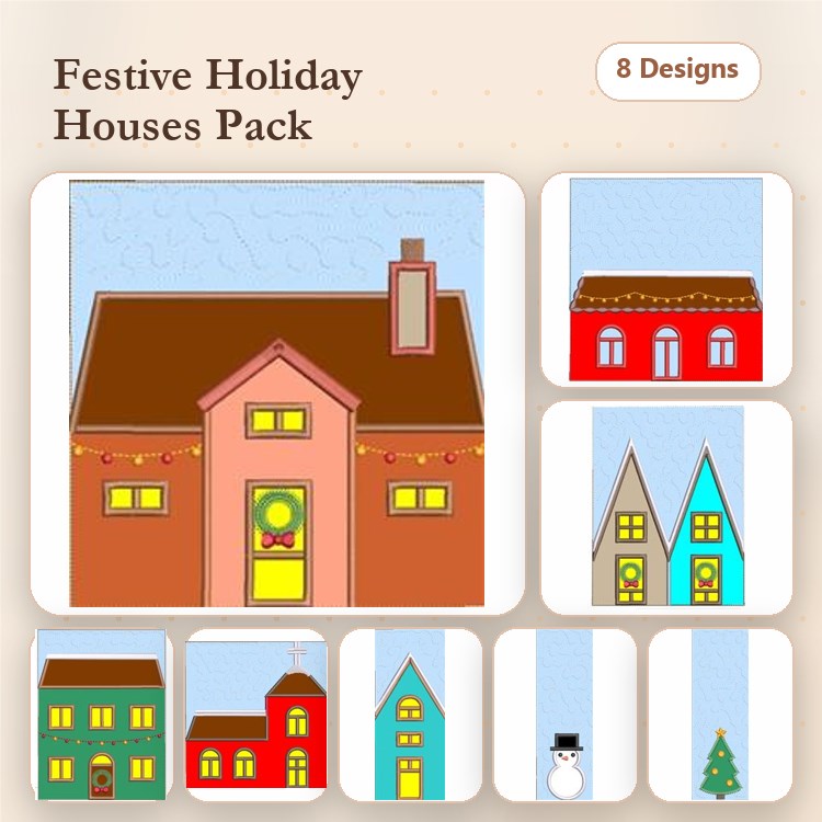 Christmas Village Table Runner