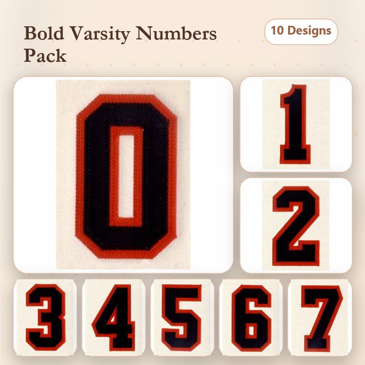 2 Color Applique Numbers
