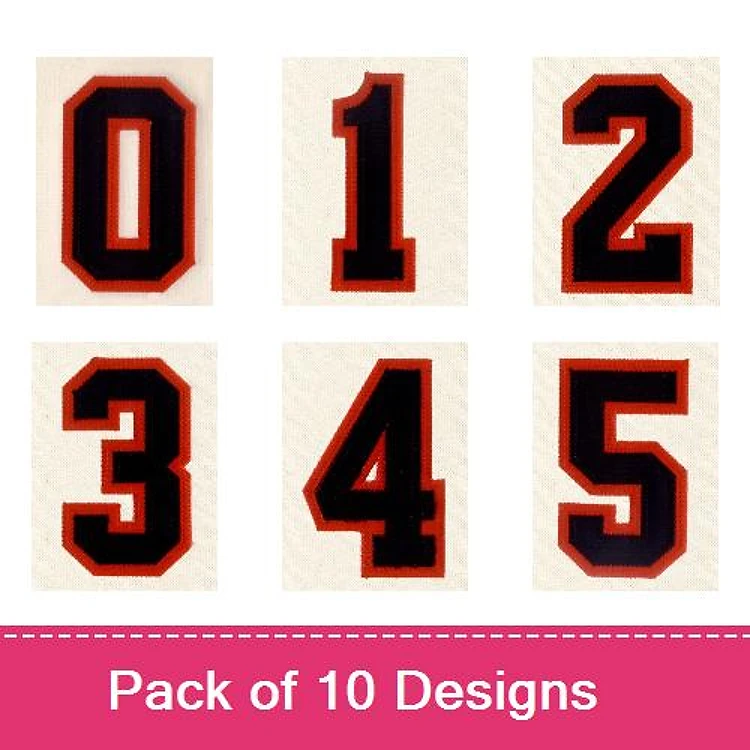 Numbers Embroidery Bundle – 0, 1, 2, 3, 4, 5 & More (10 Designs)