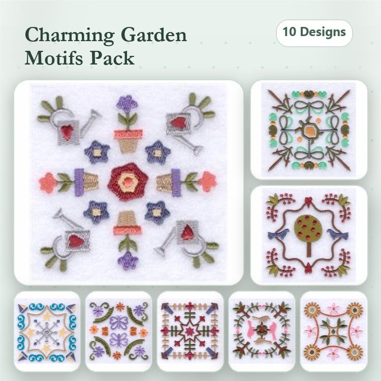 Summer Folk Art Squares