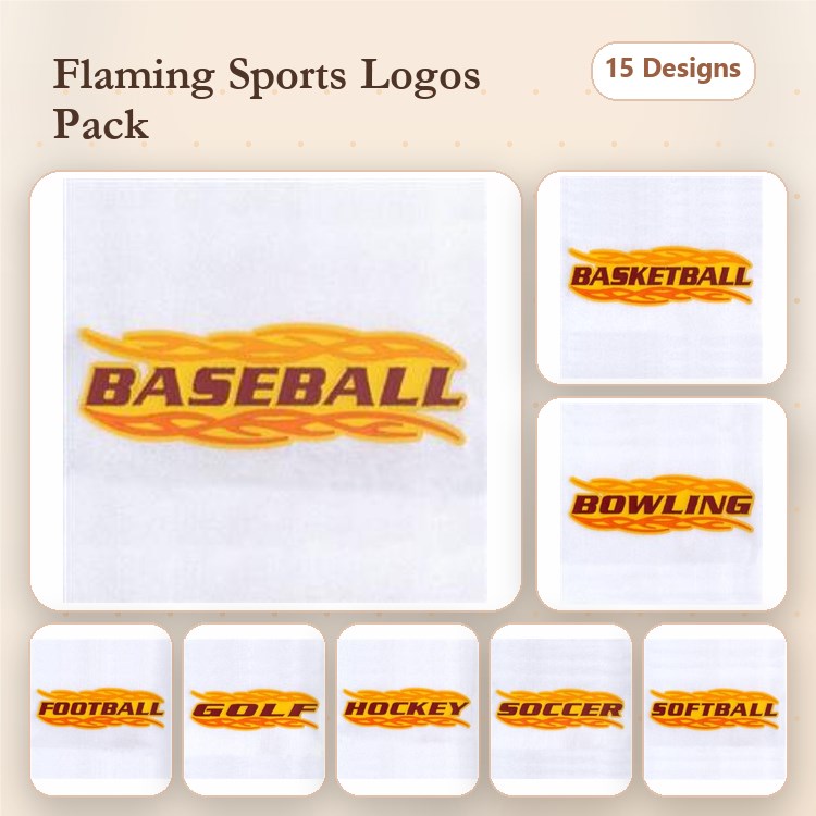 Flaming Sports Applique Design Pack