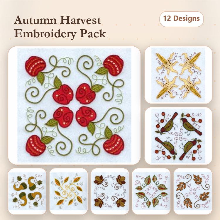 Fall Jacobean Squares