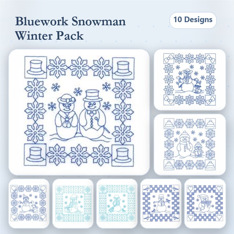 Snowmen Quilt Squares