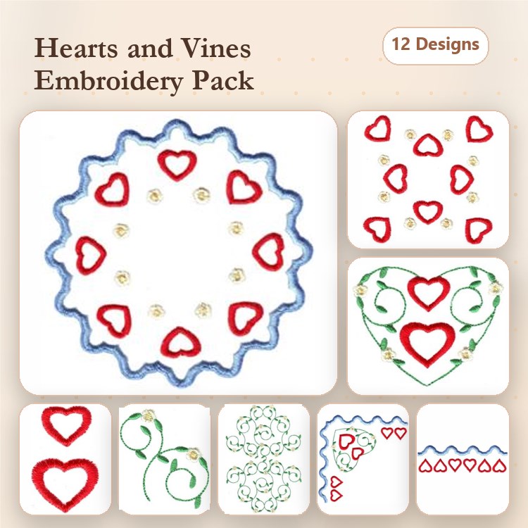 Hearts & Flowers Linen Set