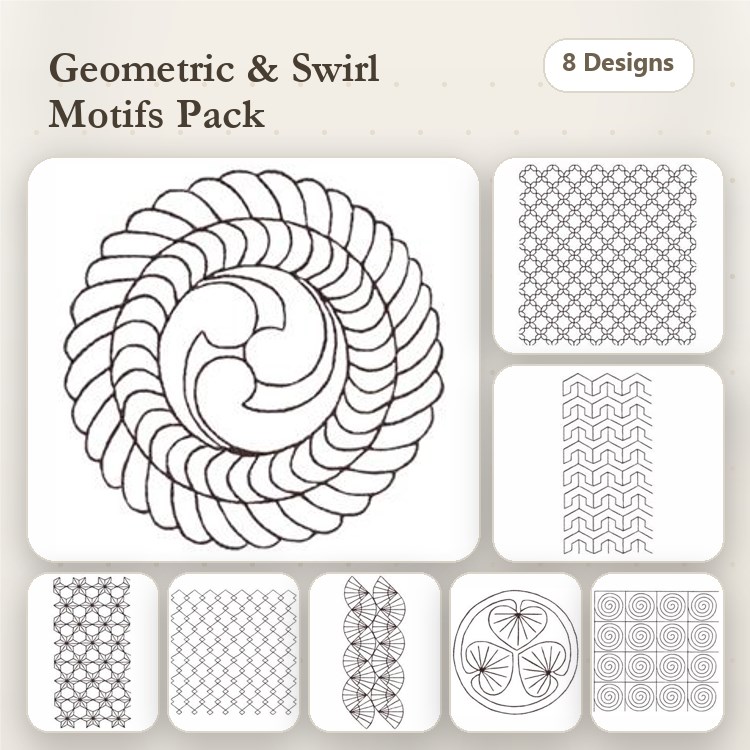 Swirl Ring Sashiko