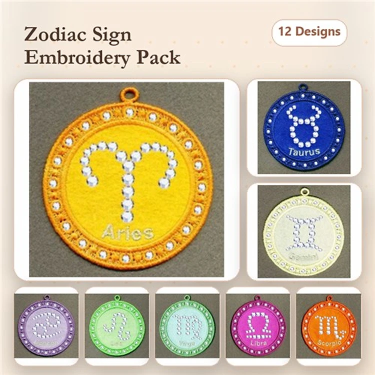 FSL Crystal Applique Zodiac