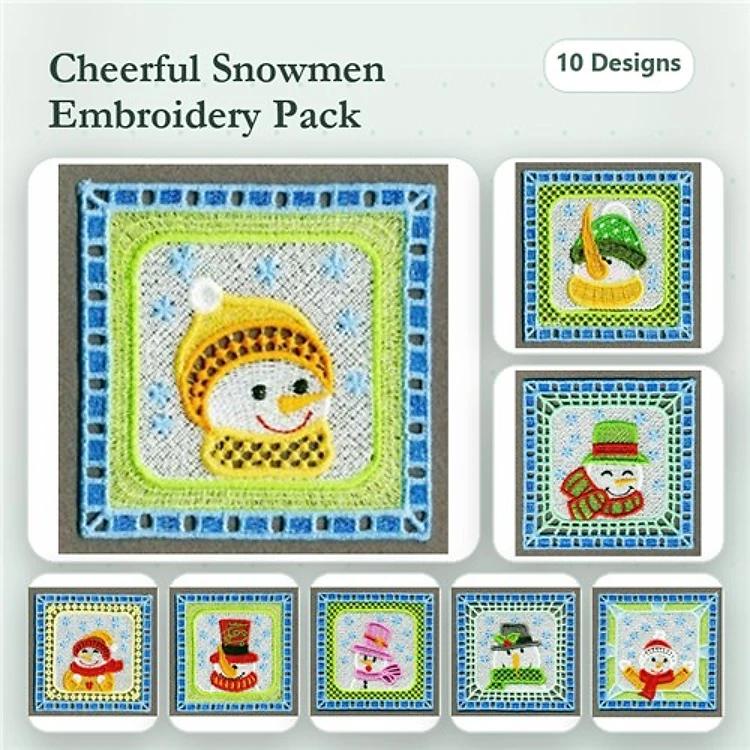FSL Christmas Snowman Doily