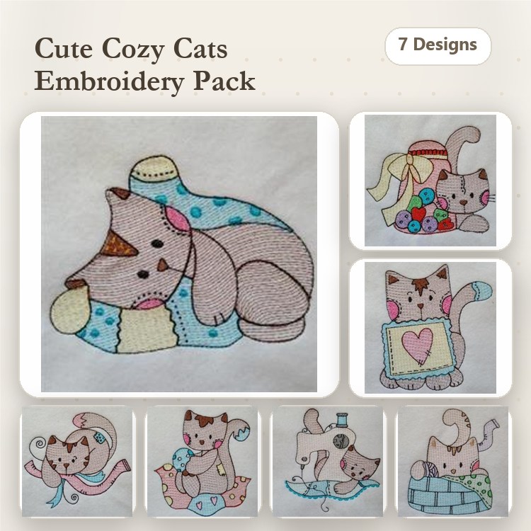 Patchwork Sewing Cat