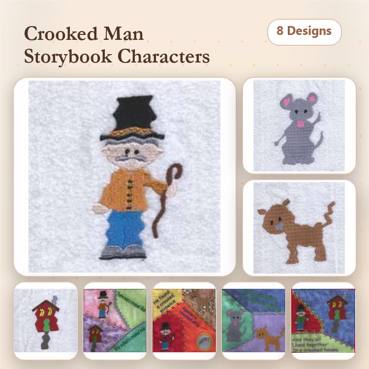 Gentleman, Mouse & Dog Embroidery Bundle – Farm & Fun (8 Designs)