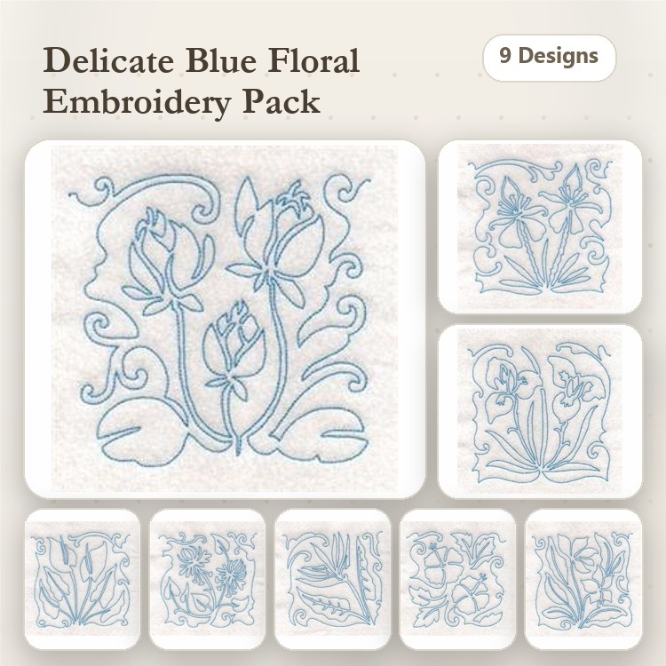 Flower Line Blocks