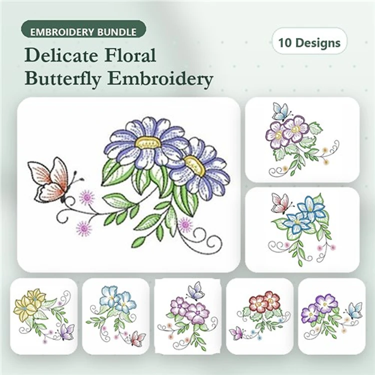 Vintage Dancing Butterflies