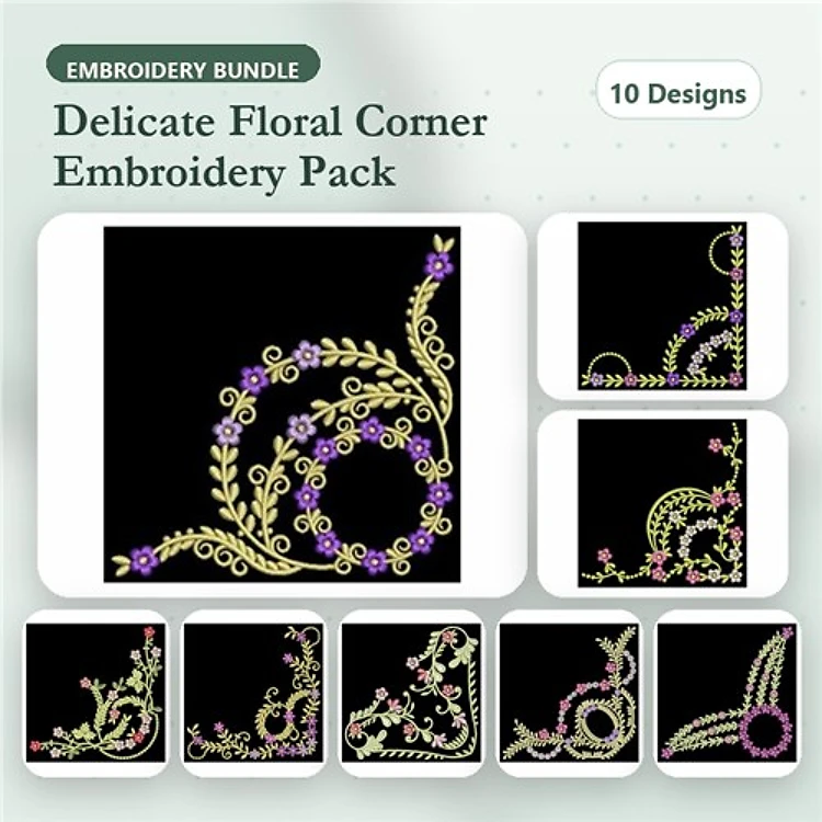 Elegant Flower Corners