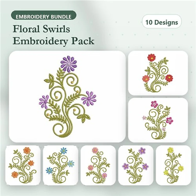 Swirly Floral Deco