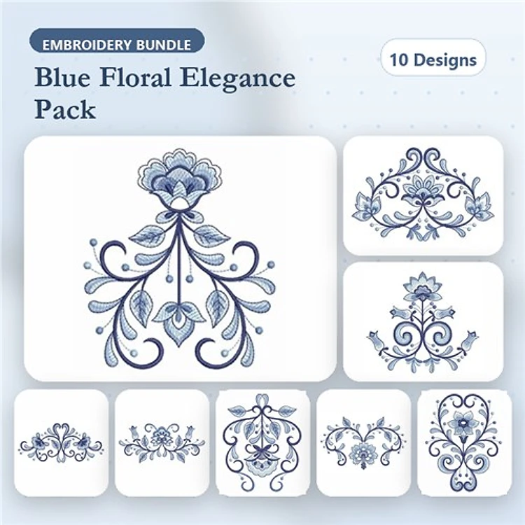 Blue and White Flowers