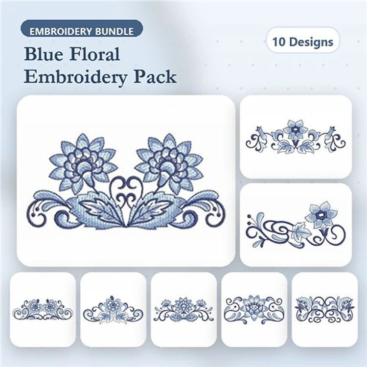 Blue and White Borders