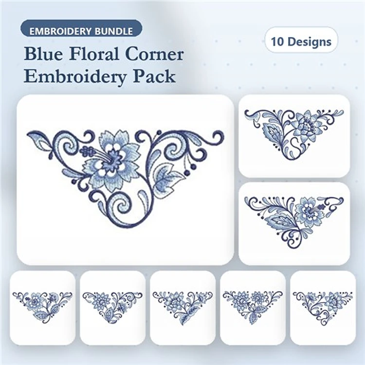Blue and White Corners