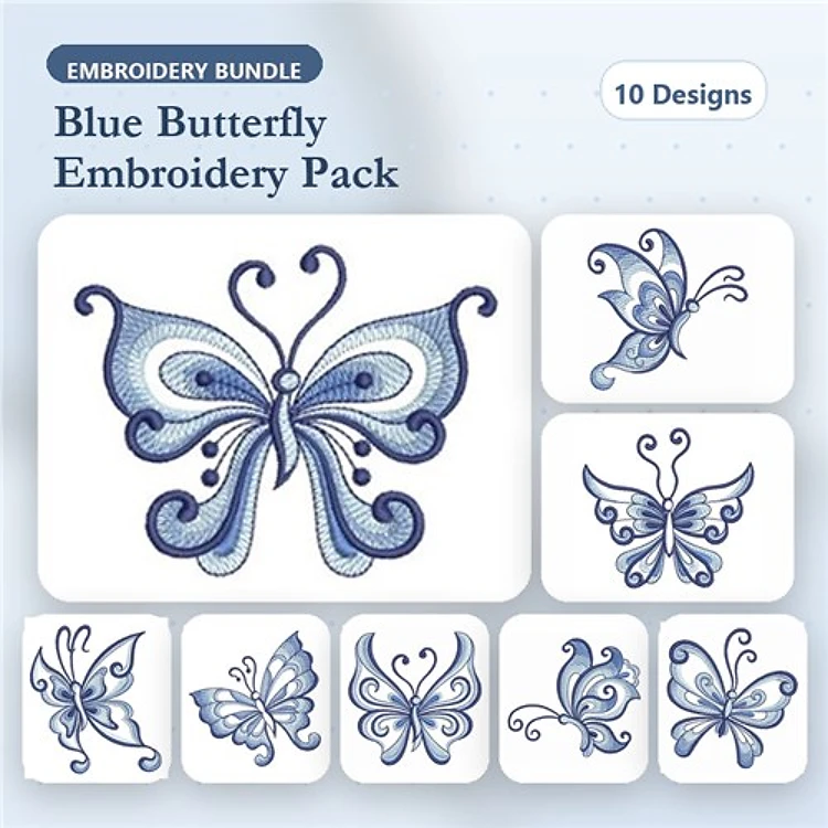 Blue and White Butterfly