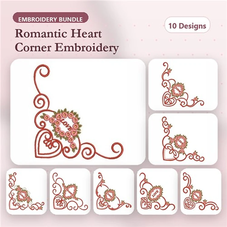 Rose Heart Corners