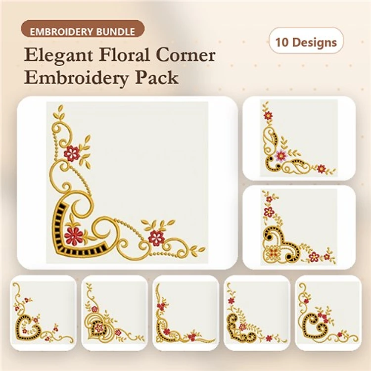Golden Cutwork Corners