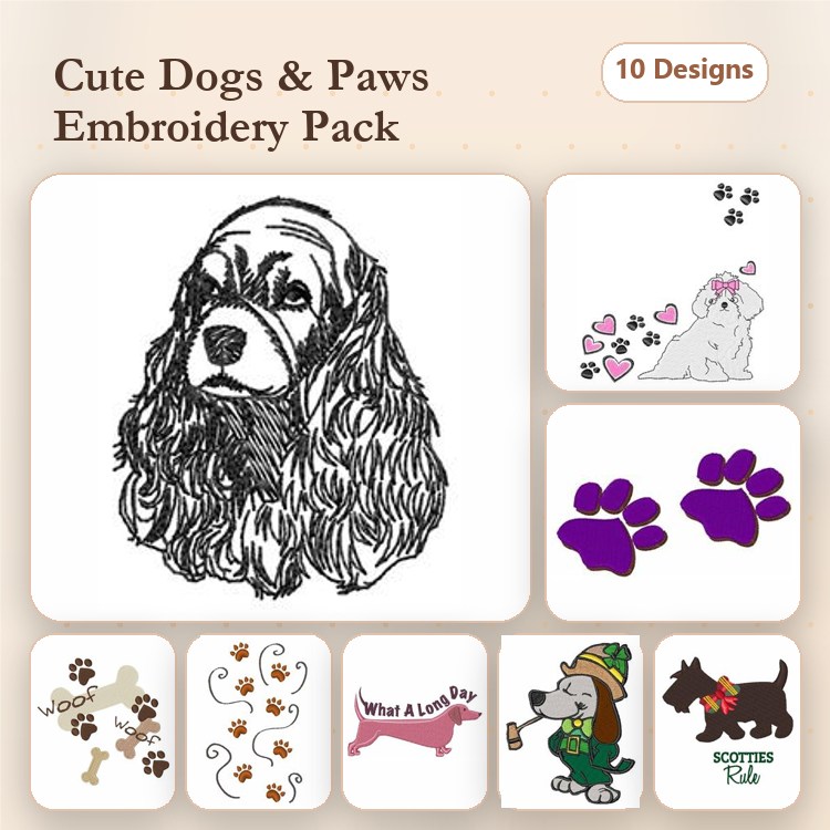 Dog & Boxer Mom Embroidery Bundle – Fun and Patriotic Designs (17 Designs)