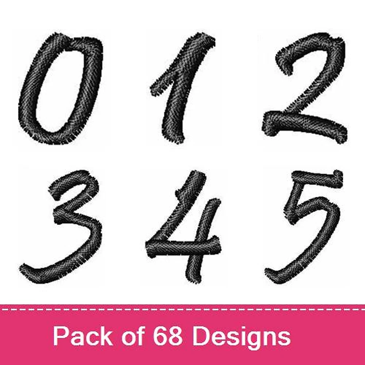 Embroidered Numbers Embroidery Bundle – Embroidered Number 0, 1, 2, 3, 4, 5 & More (68 Designs)