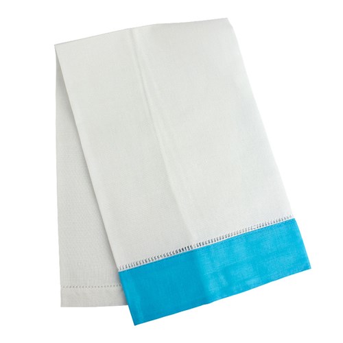 Bright Border Hemstitched Guest Towel