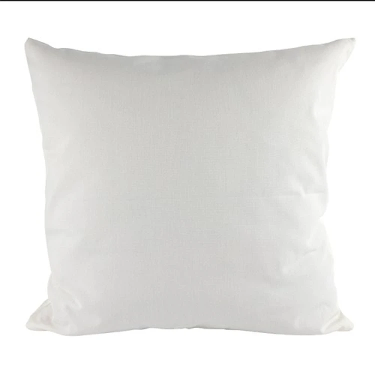Canvas Zippered Pillow Cover - White