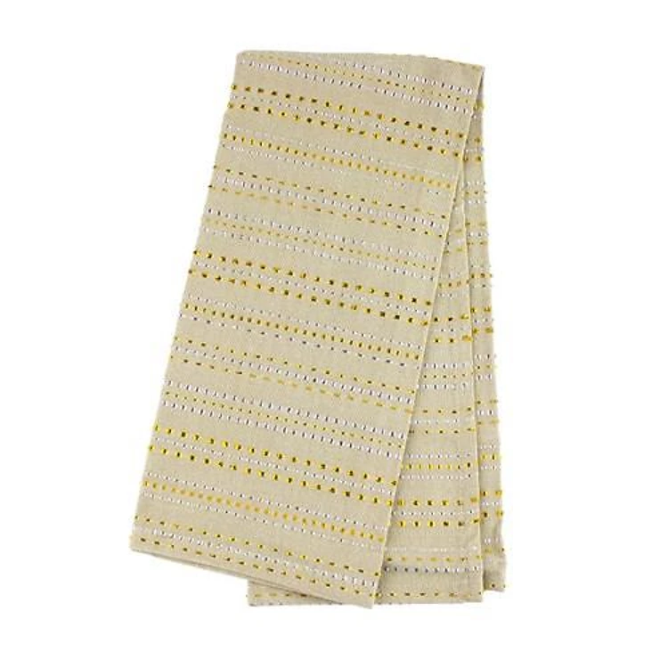 Dobby Stripes Kitchen Towel - Silver, Gold