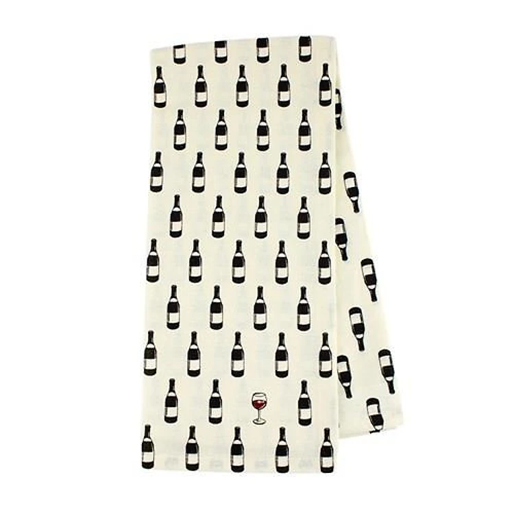 Wine Bottle Printed Kitchen Towel