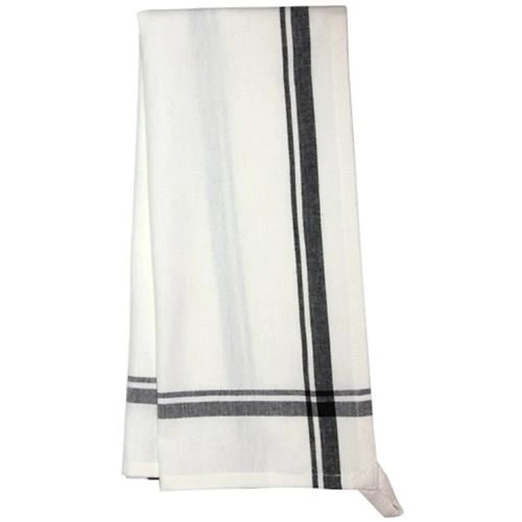 Retro Box Stripe Towel - Black