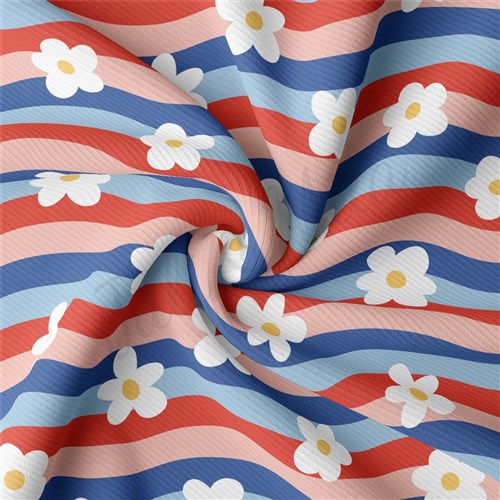 4th of July Rib Knit Fabric, RBK1852 & Get a Free $89.99 Embroidery Bundle
