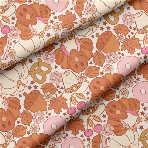 Thanksgiving Day Double Brushed Polyester Fabric Jersey Stretchy Soft Polyester Stretch Fabric