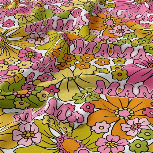Mama Double Brushed Polyester Fabric Jersey Stretchy Soft Polyester Stretch Fabric