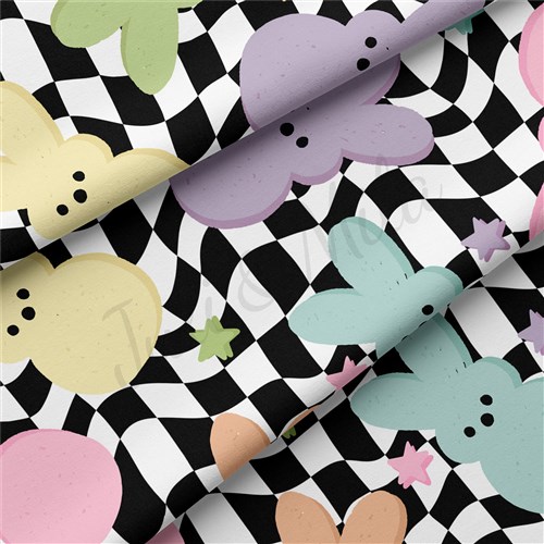 Easter Double Brushed Polyester Fabric Jersey Stretchy Soft Polyester Stretch Fabric