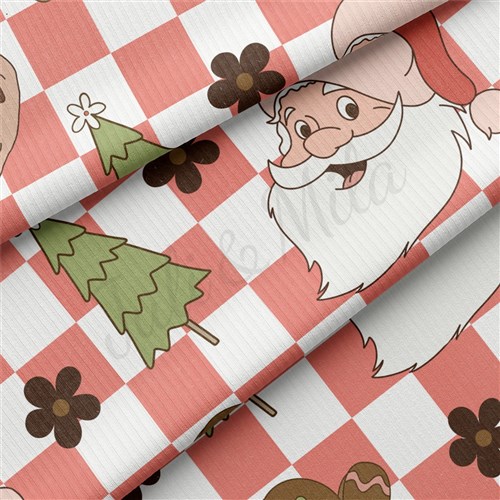 Christmas Rib Knit Fabric by Yard, RBK2005 & Get a Free $89.99 Embroidery Bundle