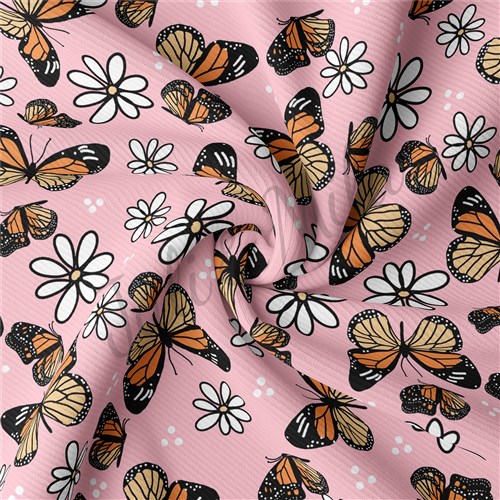 Rib Knit Fabric by Yard, Butterflies4 & Get a Free $89.99 Embroidery Bundle