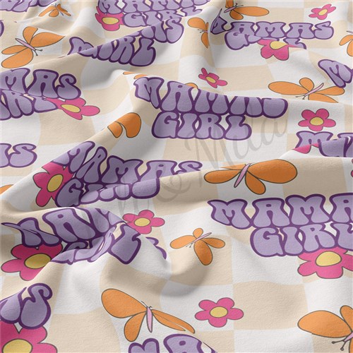 Mama's Girl Double Brushed Polyester Fabric Jersey Stretchy Soft Polyester Stretch Fabric