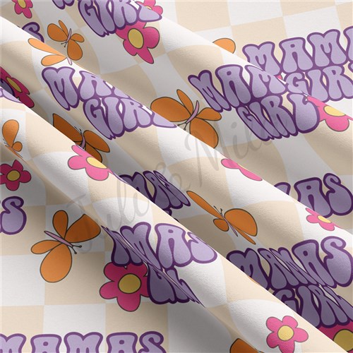 Mama's Girl Double Brushed Polyester Fabric Jersey Stretchy Soft Polyester Stretch Fabric
