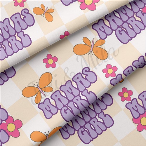 Mama's Girl Double Brushed Polyester Fabric Jersey Stretchy Soft Polyester Stretch Fabric
