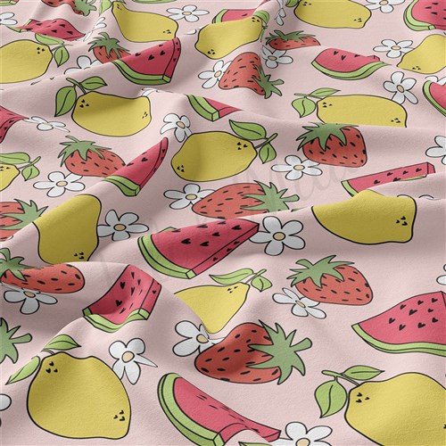 Watermelon Double Brushed Polyester Fabric Jersey Stretchy Soft Polyester Stretch Fabric