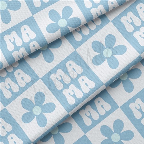 Mama Mother's Day Rib Knit Fabric by Yard, RBK2007 & Get a Free $89.99 Embroidery Bundle