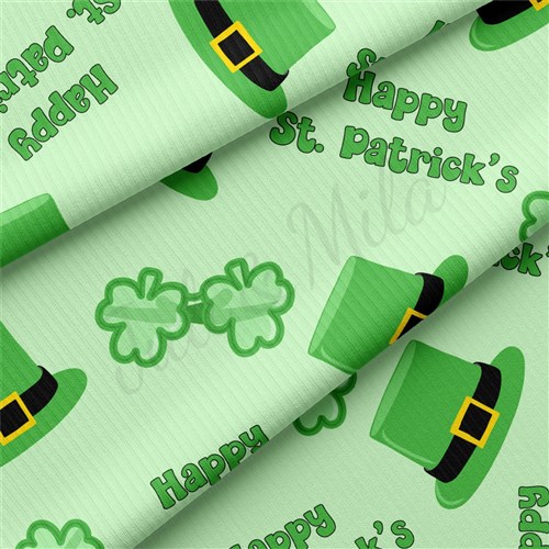 St. Patrick's Rib Knit Fabric by Yard, RBK2068 & Get a Free $89.99 Embroidery Bundle
