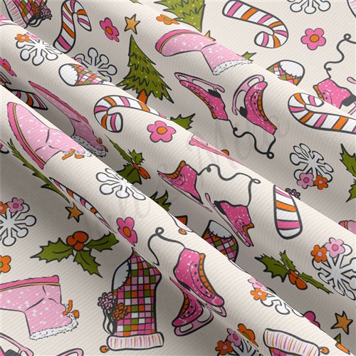 Christmas Rib Knit Fabric by Yard, RBK2021 & Get a Free $89.99 Embroidery Bundle