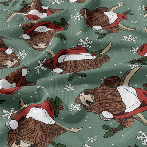 Christmas Rib Knit Fabric by Yard, RBK2033 & Get a Free $89.99 Embroidery Bundle